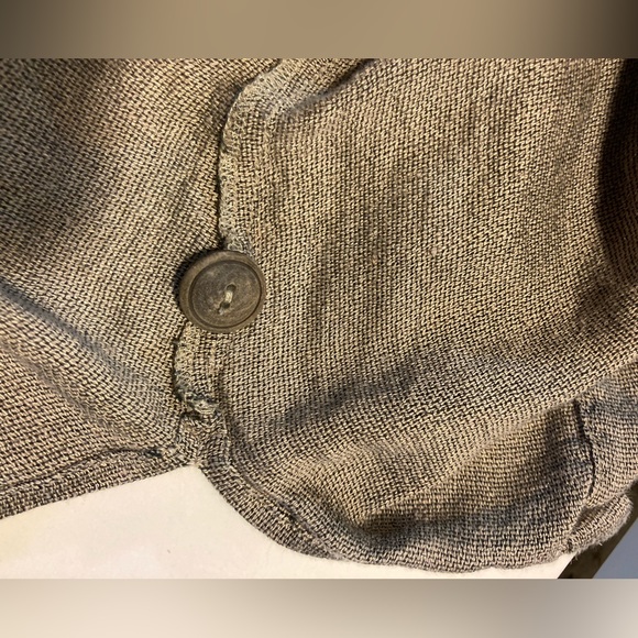 Su-Zen Linen/Cotton Long Sleeve Button Down Top W/Collar & Button Cuffs Sz Large - Picture 10 of 16